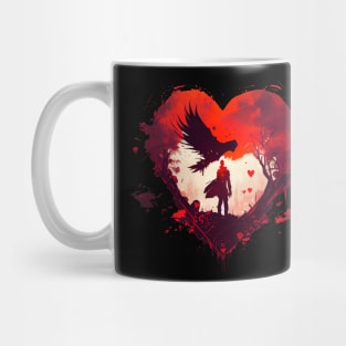 Raven Man Love Heart BRZRKR Mug